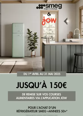 Smeg vous offre jusqu'à 150€ de remise sur vos courses alimentaires via l'application JOW